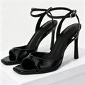 Ankle Strap High Heels Square