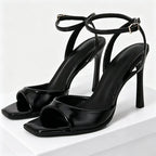 Ankle Strap High Heels Square