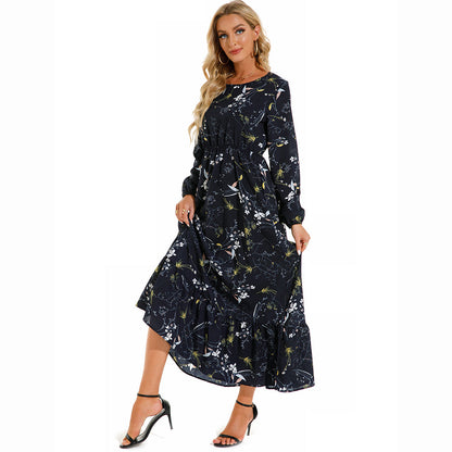Floral Bohemian Chiffon Maxi Dress