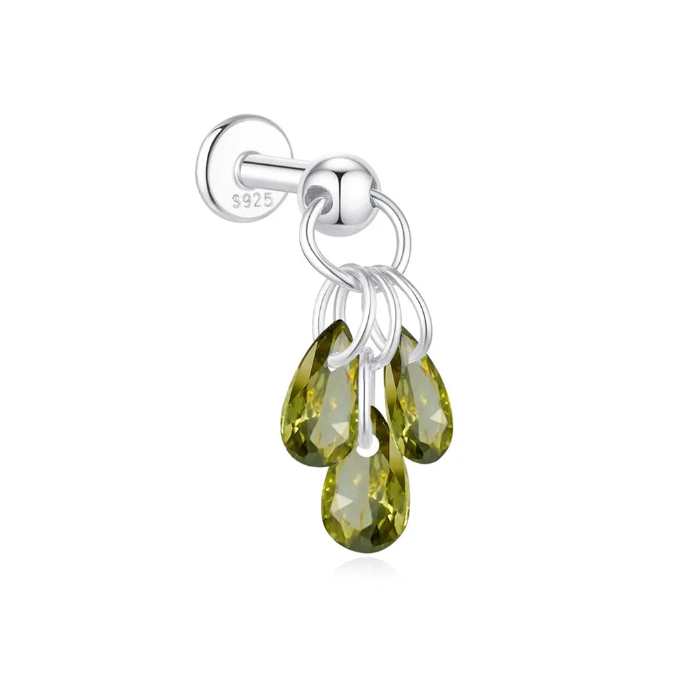 Geometric Pearl Zircon Studs
