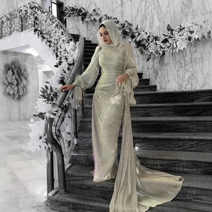 Elegant Ruched Mermaid Maxi Dress