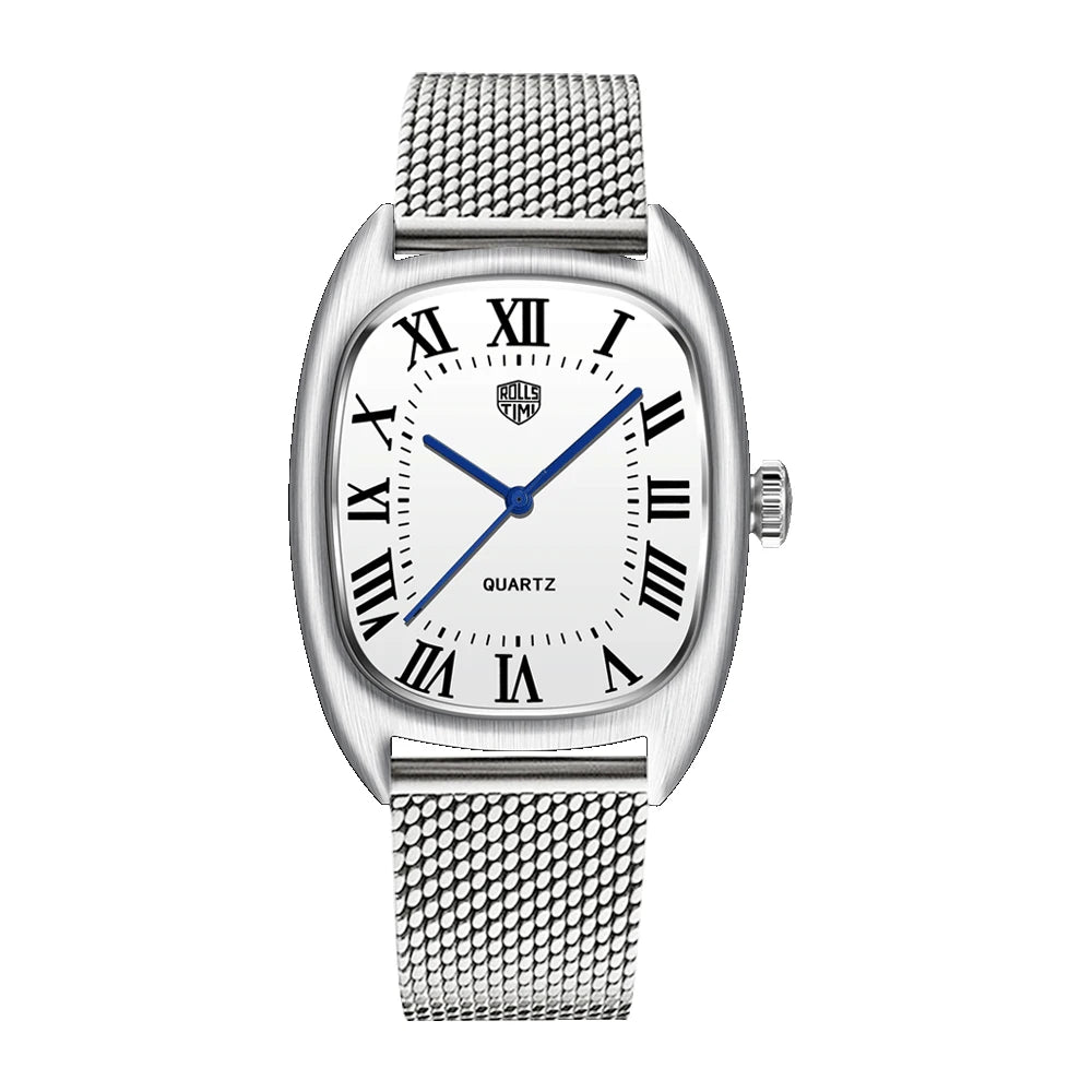 RollsTimi Oval Leather Quartz Watch