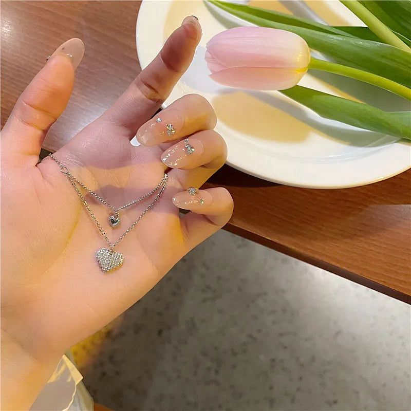 Zircon Clavicle Chain Necklace