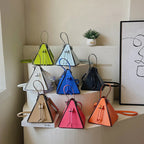 Luxury Leather Triangle Shoulder Bag