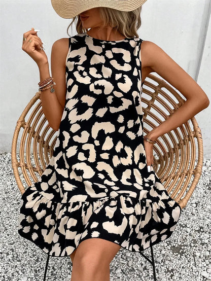Summer Leopard Mini Dress