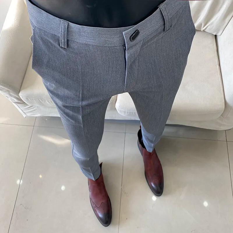 Slim Fit England-Style Suit Trousers