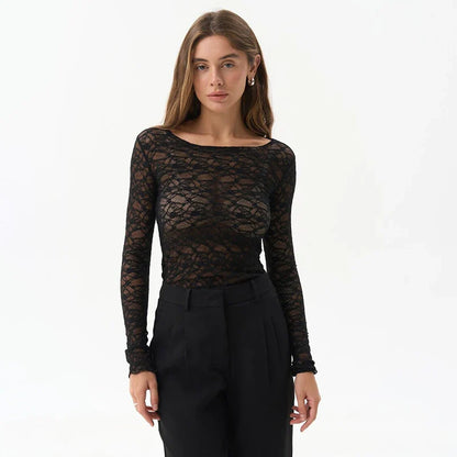 Hollow Lace Streetwear Top