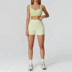 Knit Construction Sleeveless True-To-Size Fit Two-Piece Yoga Set
