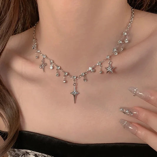 Crystal Cross Pendant Necklace