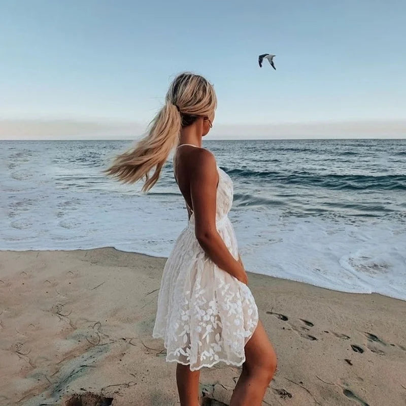 Elegant Embroidery V-Neck Dress