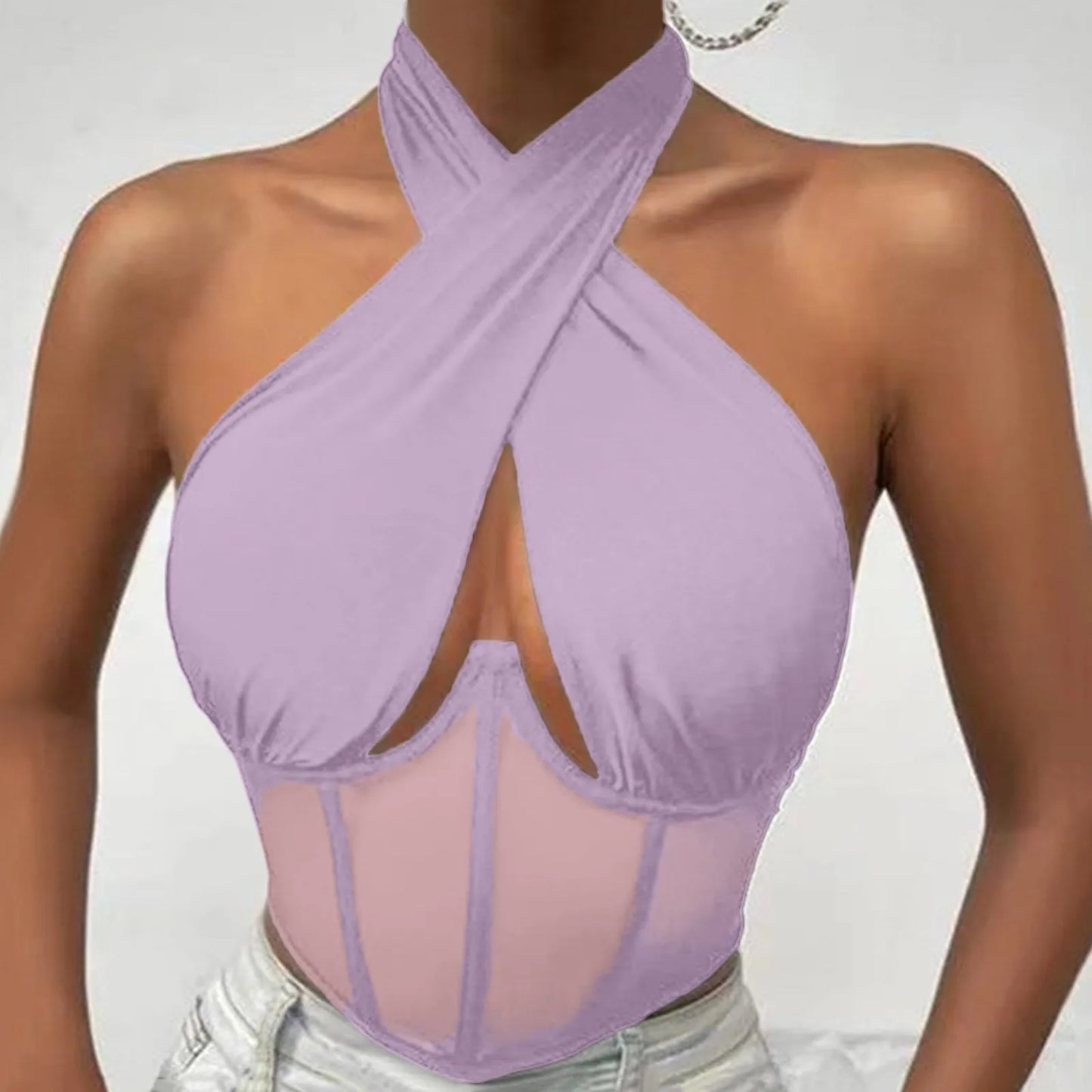 Cross Halter Tank Top