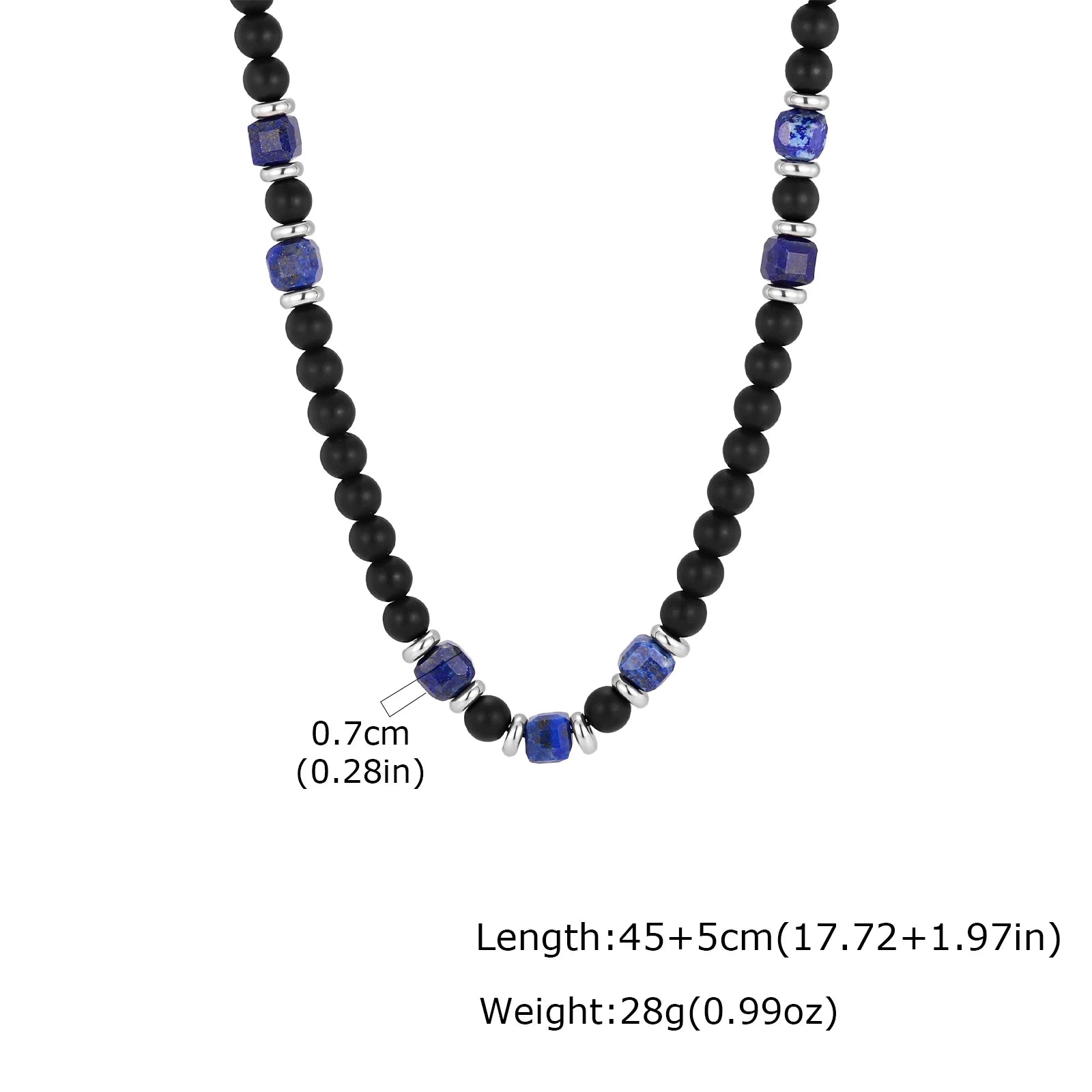 Mprainbow Agate Lapis Necklace