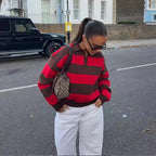 Striped Polo Sweater