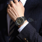POEDAGAR Silver Steel Quartz Watch
