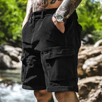 Corduroy Safari Multi-Pocket Shorts