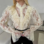 Lace Turtleneck Shirt