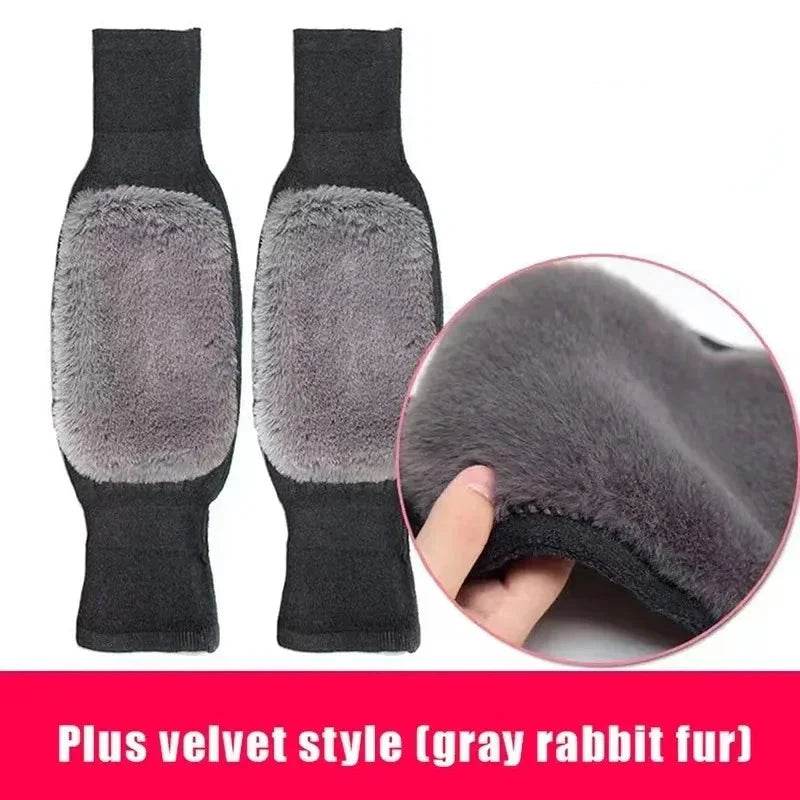 Winter Rabbit Fur Knee Pads