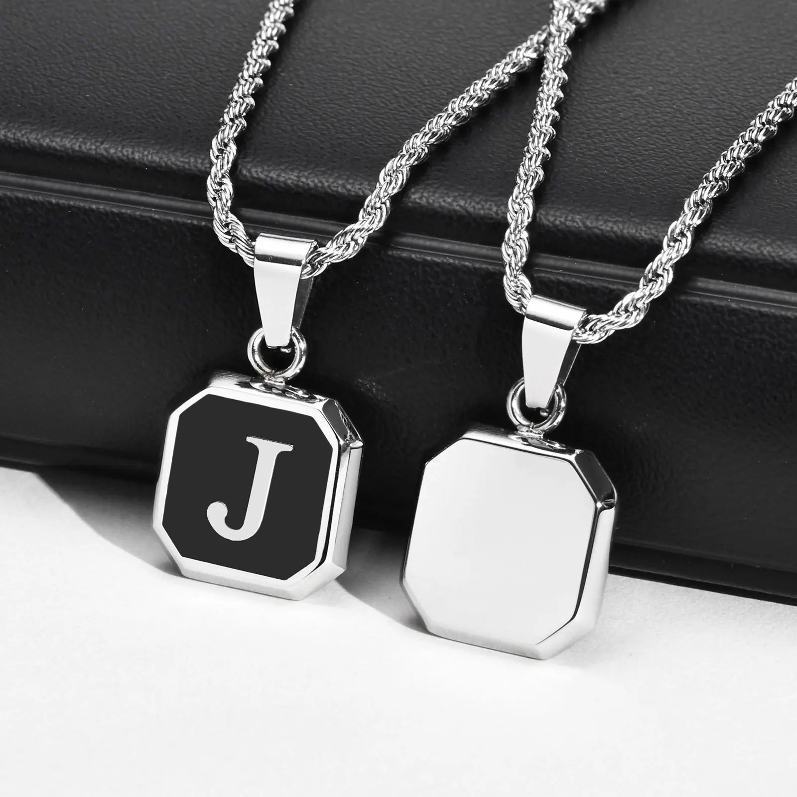 Initials Letter Pendant Necklace