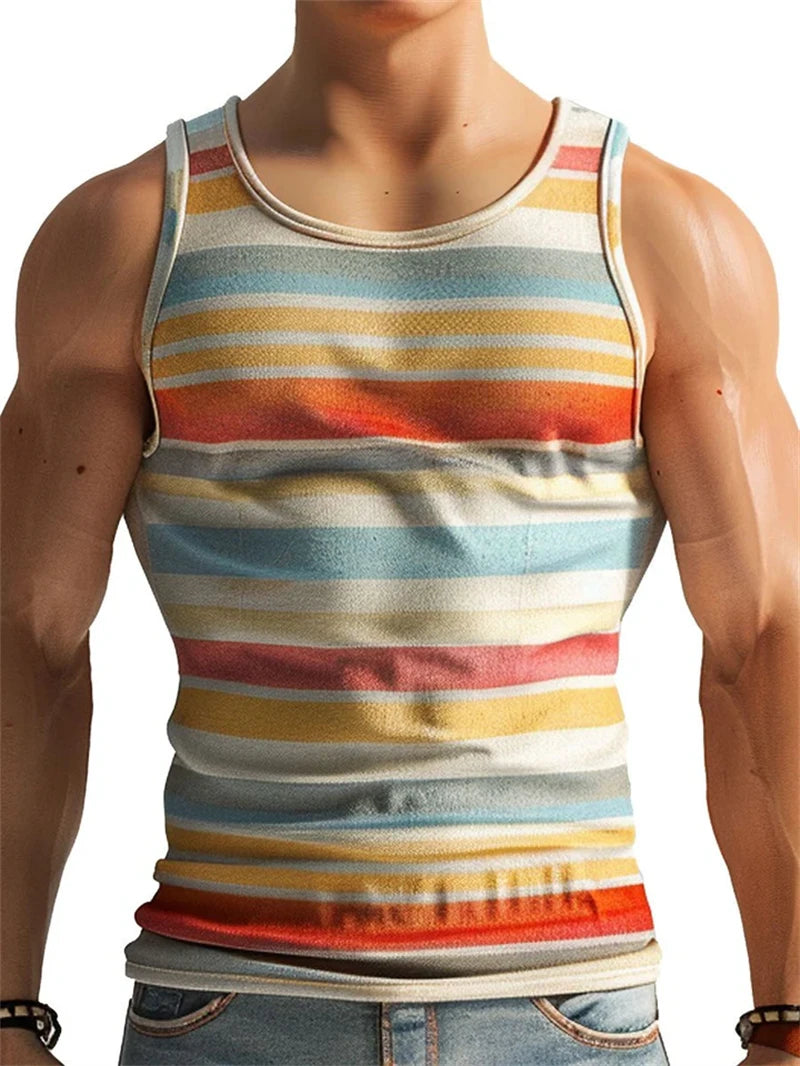 Vintage Stripe Quick-Dry Tank Top