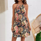 Bohemian Summer Halter Dress