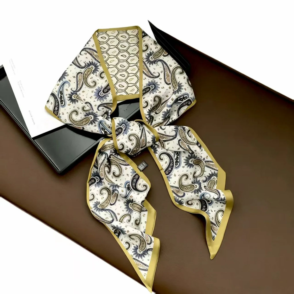 Graphic Ribbon Long Strip Scarf