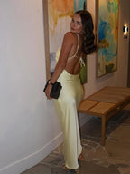 3D Floral Backless Dress