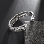 Retro Punk Koi Fish Engraved Bracelet