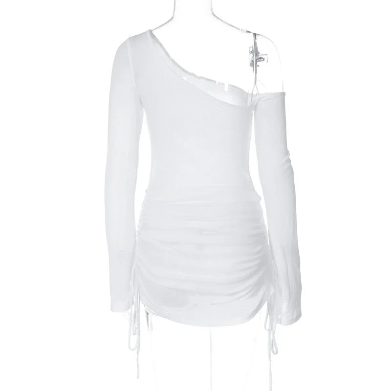 One Shoulder Ruched Dress