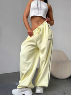 Chiffon Tie-Dye Drawstring Sports Pants