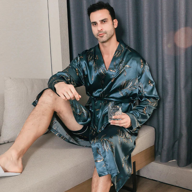 Pajama Spring Autumn Silk Thin