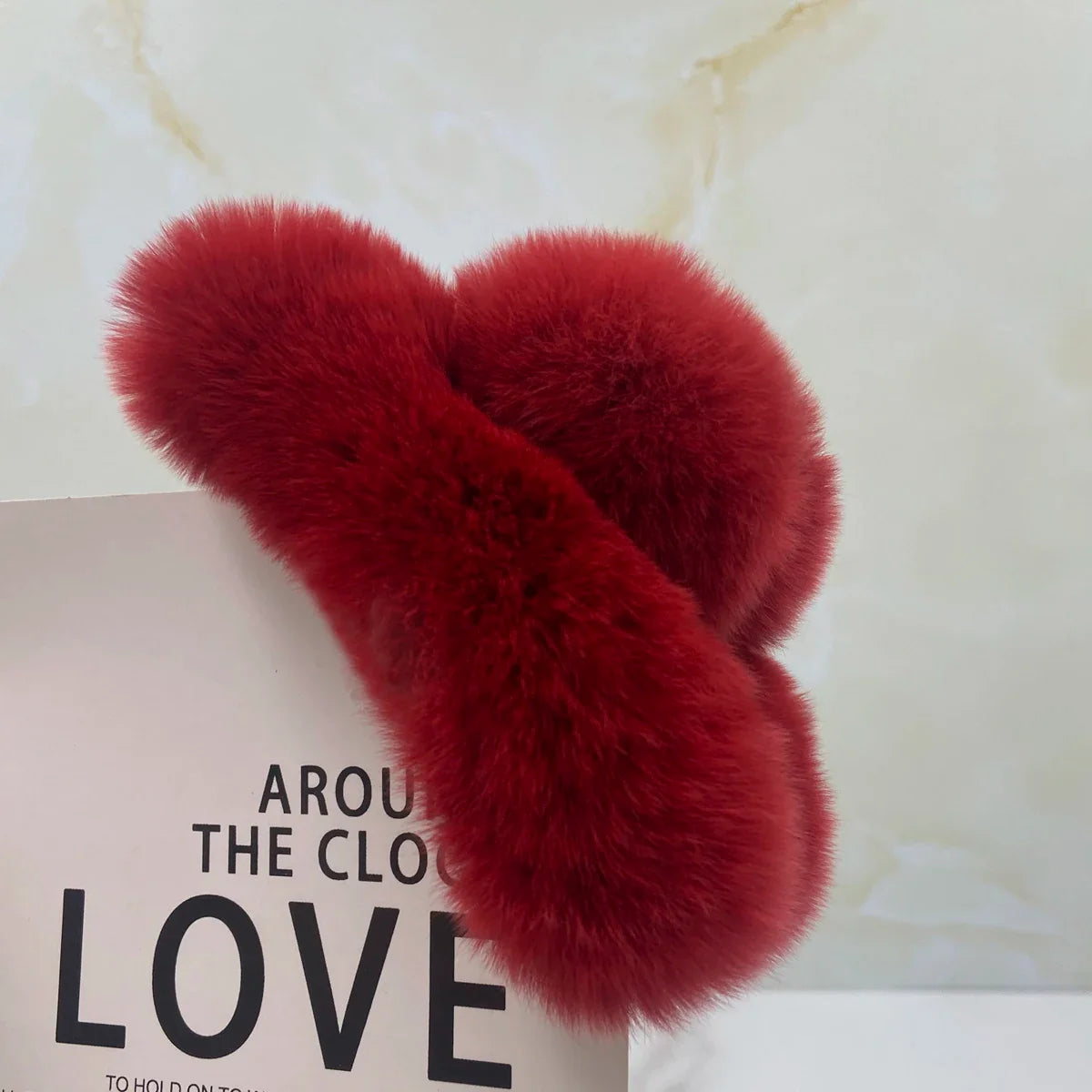 Elegant Winter Fuzzy Hair Claw