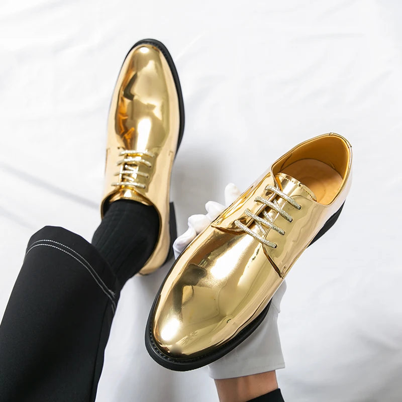 Patent Leather Pointed Oxfords