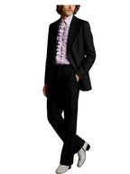 Black Trim Slim Tuxedo Suit Set