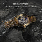 FORSINING Gold Skeleton Automatic Watch