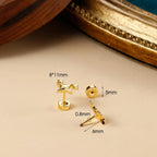 Star Screw Back Stud Earrings