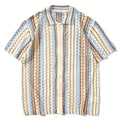 Retro Knit Lapel Polo