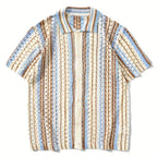 Retro Knit Lapel Polo
