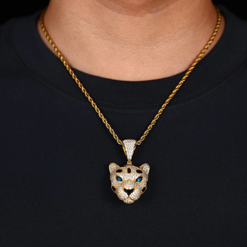 Moissanite Leopard Pendant Necklace