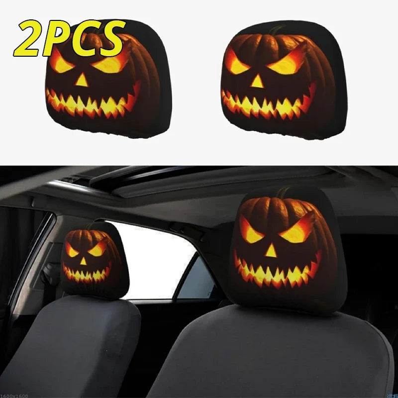 Scary Face Car Headrest Cover