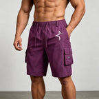 Quick-Dry Star Print Cargo Shorts