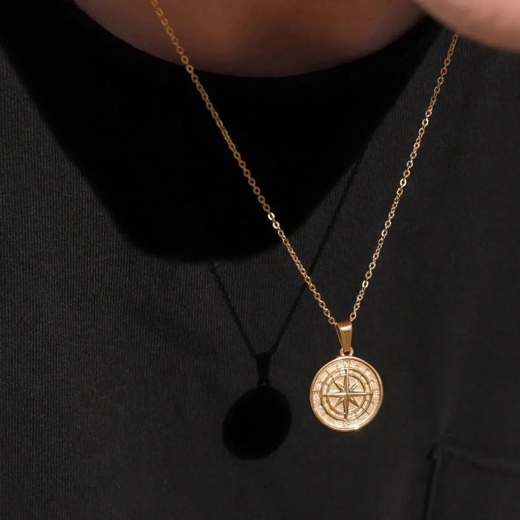 Mprainbow Viking Compass Necklace