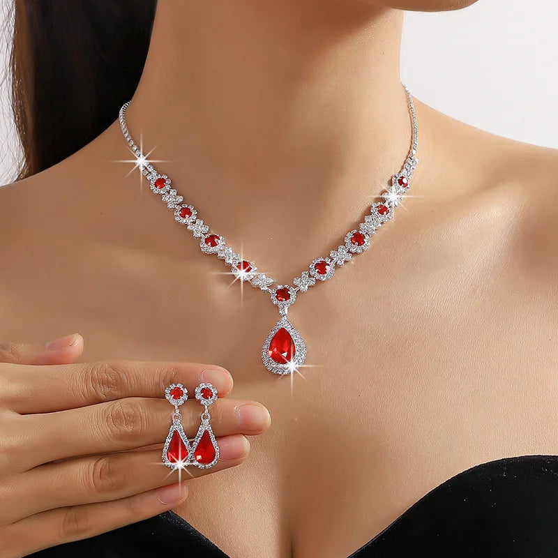 Elegant Rhinestone Jewelry Set