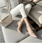 Lace-Up Ankle-Strap Sandals