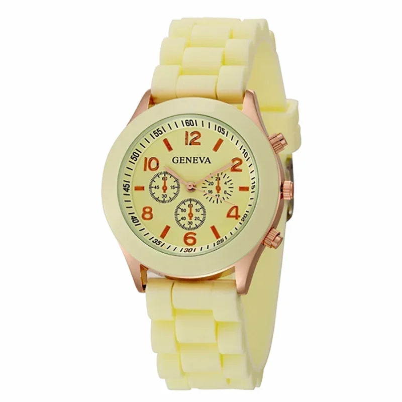 Female Quartz Silicone Strap Watch