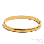 Geometric Gold Bangle Bracelet