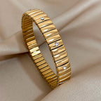 Vintage Heart Star Bangle Bracelet