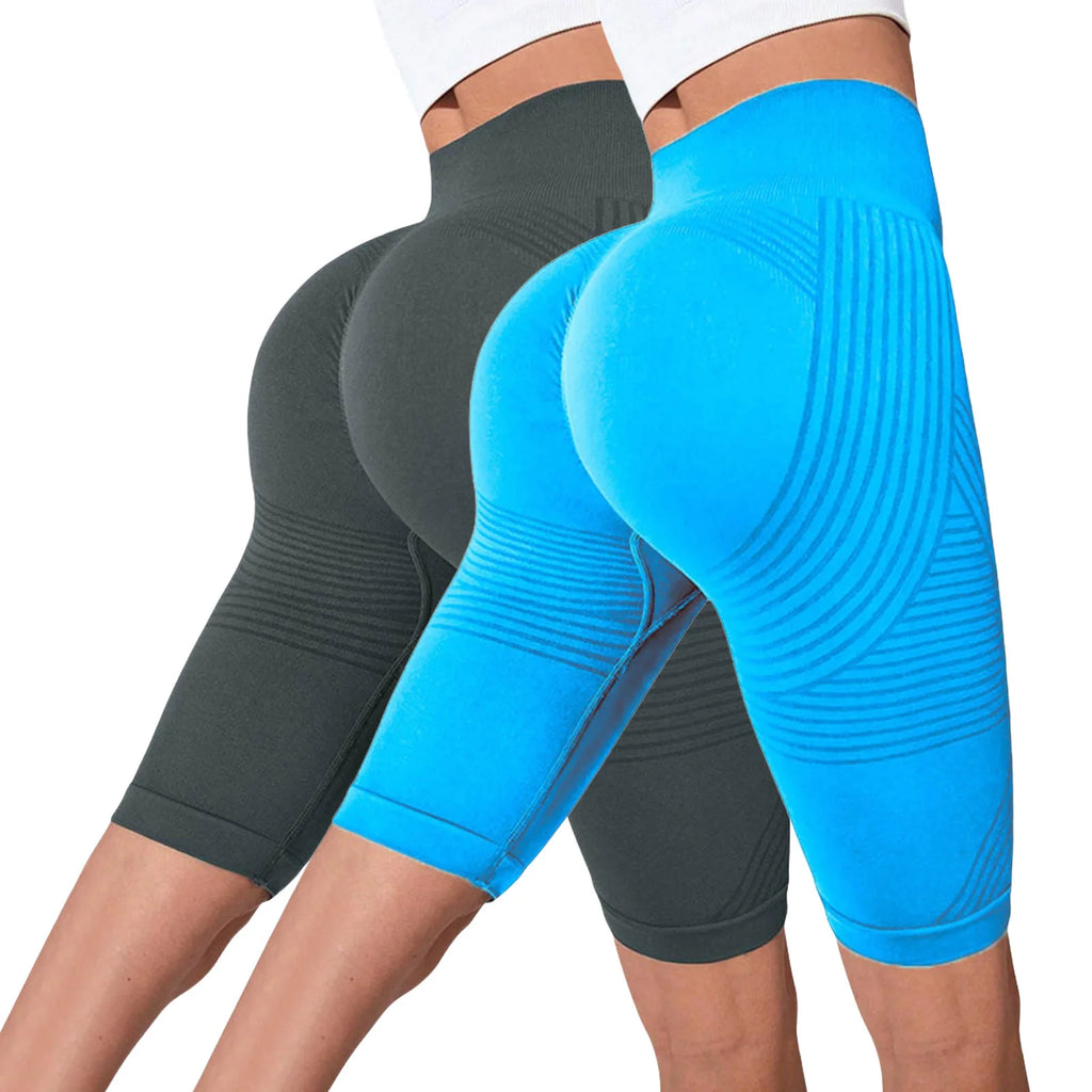 Seamless Hip-Lifting Yoga Shorts 2-Pack