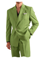 Linen Peak-Lapel One-Button Suit Set