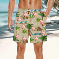 Palm Leaf 3D Print Swim Trunks
