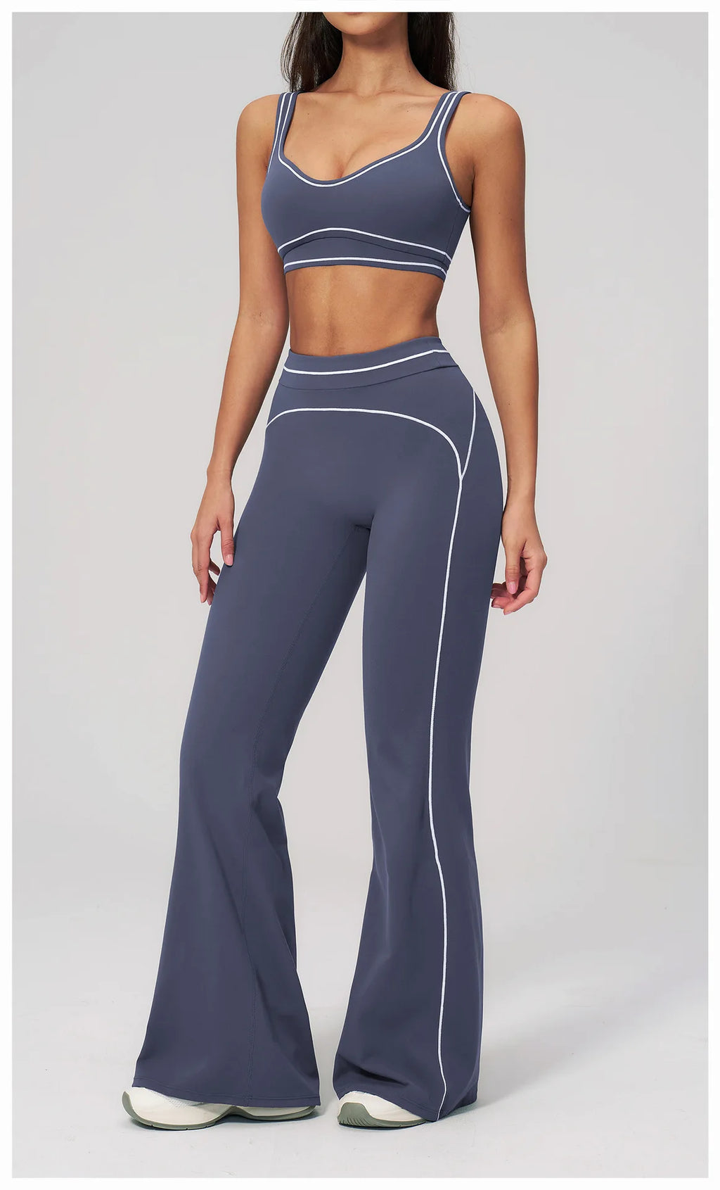 Knit Construction Sleeveless True-To-Size Fit Two-Piece Yoga Set